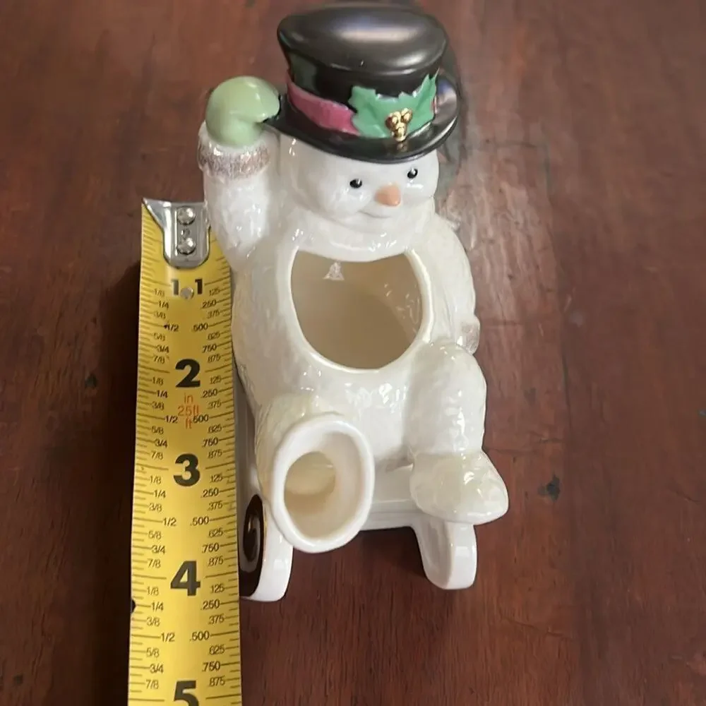 LENOX THE SNOWMAN CREAMER & SUGAR‎ FINE PORCELAIN SET